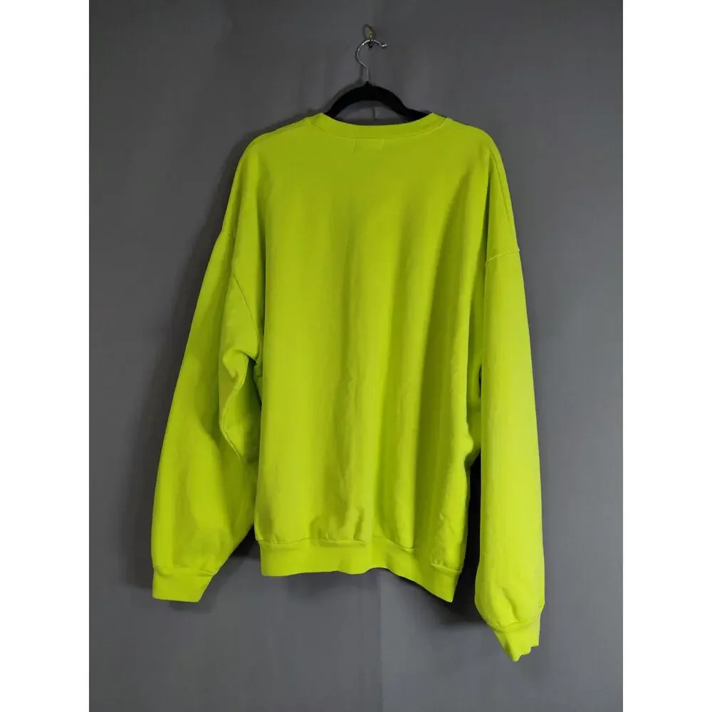 Hazel Boutique Evil Twin Neon Green Crewneck Sweatshirt Sweater Men Size 2XL